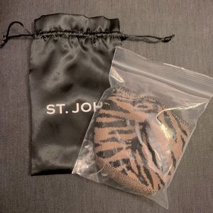 St. John Knits Tiger Striped Face Mask